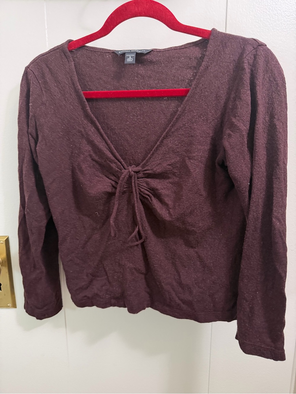 Banana Republic Women's Brown Flattering Long Sleeve Top
